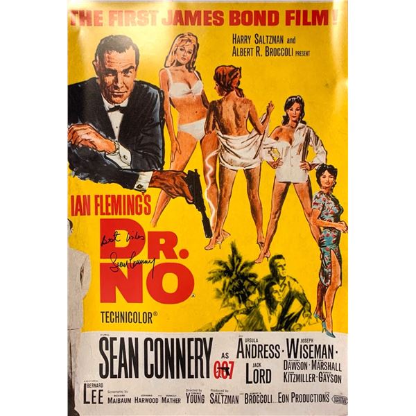 Autographed 007 Dr No Poster