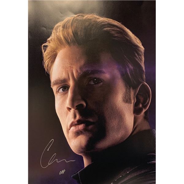 Autographed Avengers Endgame Chris Evans Poster