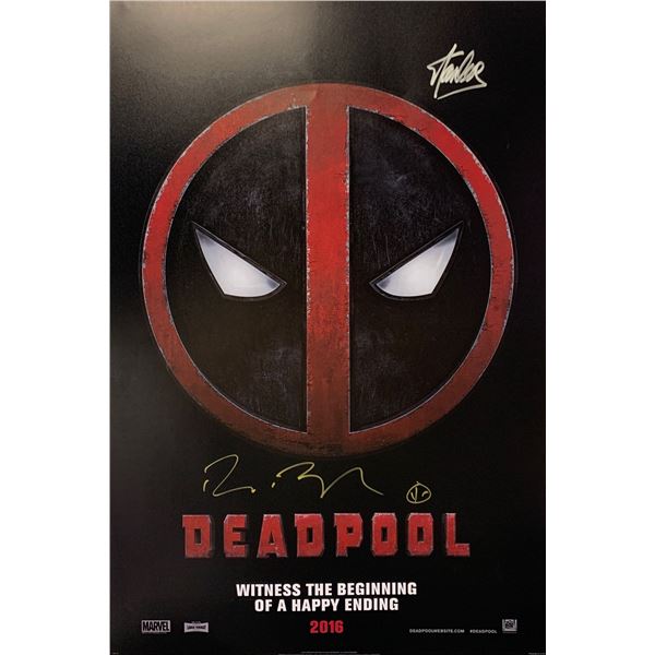 Autographed Deadpool Ryan Reynolds Poster