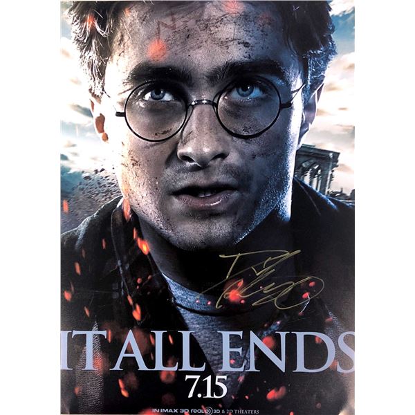 Harry Potter Daniel Radcliffe Autographed Poster