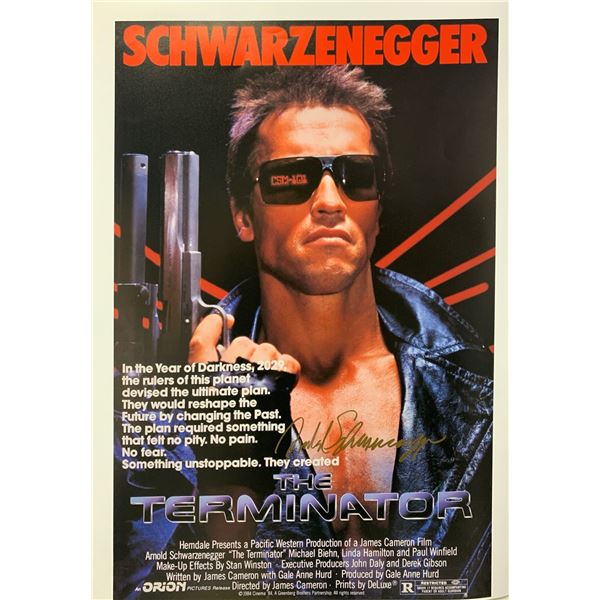 Arnold Schwarzenegger Autographed Terminator Poster