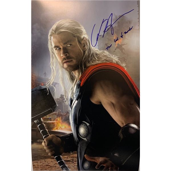 Autographed Thor Chris Hemsworth Poster