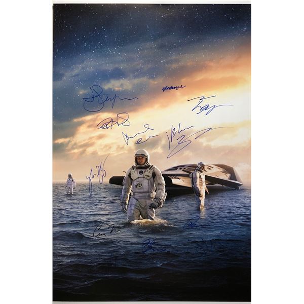 Autographed Interstellar Poster Christopher Nolan Matthew McConaughey