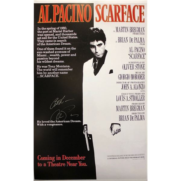 Autographed Scarface Poster Al Pacino