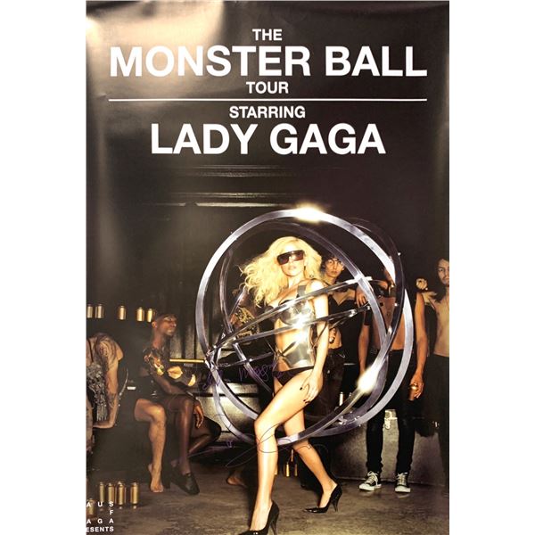 Autographed Lady Gaga Monster Ball Poster