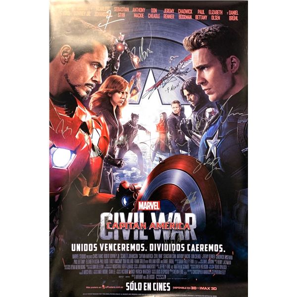 Autographed Captain America Civil War Poster