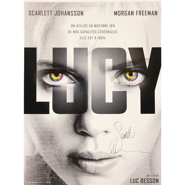 Lucy Scarlett Johansson Poster Autographed