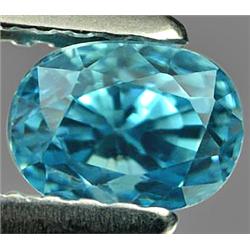 1.14ct RARE Exquisite Clean Natural Blue Zircon Cambodia FLAWLESS RETAIL $1450 (GEM-7024)
