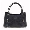 Image 1 : Ladies Black Crocodile Handbag (ACT-092)