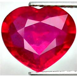 2.74ct RARE Lovely Top Red Natural Ruby Madagascar Heart CLEAR RETAIL $1250 (GEM-4987)