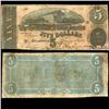 Image 1 : 1864 Rare $5 Confederate Note High Grade (COI-4108)