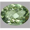 Image 1 : 13.70ct RARE Flawless  Oval Checkerboard Green Amethyst FLAWLESS (GEM-8984)