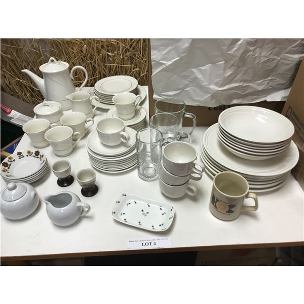 Assortment of Dishes, Bone China Plate from Scotland, Highe Grand Ceramic Tea-set, Johnson Brothers 