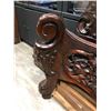 Image 4 : Opulent Hand Carved Wood Bed (Headboard, Footboard, Rails)