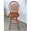 Image 2 : Wood High Chair (Swivels) & Antique Rocking Chair (1 Slat is missing)