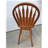 Image 4 : Wood High Chair (Swivels) & Antique Rocking Chair (1 Slat is missing)