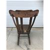 Image 8 : Wood High Chair (Swivels) & Antique Rocking Chair (1 Slat is missing)