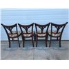 Image 3 : 4 Hand Carved Dining Room Chairs w Gorgeous Floral Upholstery Fabric