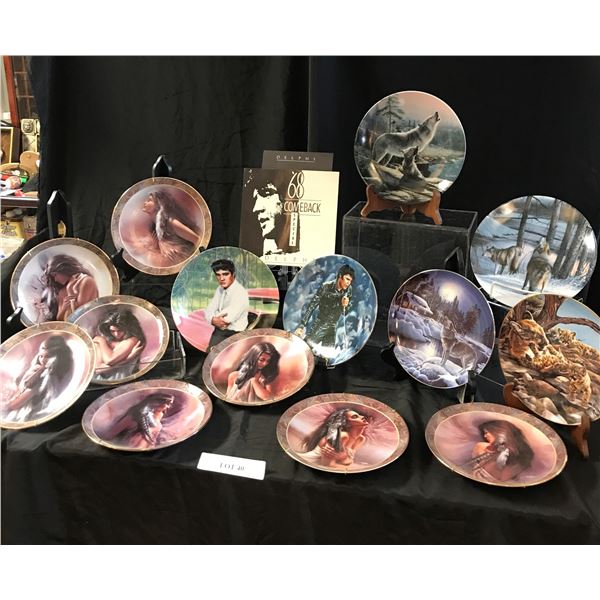 Lg Selection of Authentic Decorative Plate – 8 Native Beauty by Lee Bogle (1 cracked), 3 Call of the
