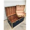 Image 2 : Antique Cedar Trunk (Navy Colour) and Suitcase