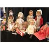 Image 1 : Large Variety of Dolls including Porcelain, 1 Doll Stand & Additional Clothes