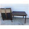 Image 1 : Vintage Curio Cabinet, & Solid Wood Expandable Table (No insert)