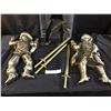 Image 4 : 3 Lg Brass Musketeers (Made in Japan)