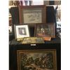 Image 1 : 3 Framed Prints incl M. Moore Print & Garnet Print, Wall Plaque & Gold Colour Picture Frame
