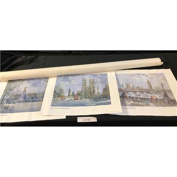 3 Prints of London & Large Nativity Scene