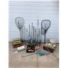 Image 1 : 3 Tackle Boxes, Fishing Lure, 3 Fishing Nets & Large Variety of Fishing Rods