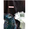 Image 2 : Large Murano Hand-blown Glass Bowls & Vase, Butterfly Bowl & 2 Glass Bottles