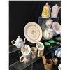 Image 3 : Asst Teapots, Coffee Pots, Creamer/Sugar, Teacups, Plates, Mugs, Bowls, Matching Lighter, Ashtray & 