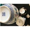Image 4 : Lg Selection of Teacups/Saucers, Asst Plates, Crystal Door Knobs, 2 Porcelain Rose Baskets (1 damage