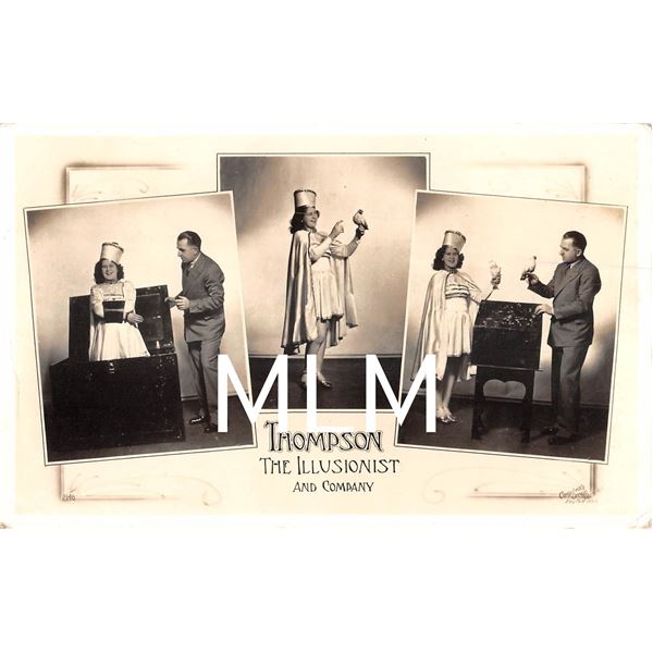 Thompson The Illusionist & Company Magic Photo Postcard