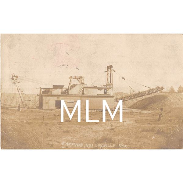 Gold Dredging Empire No. 1 Oroville, California Photo Postcard