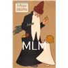 Image 1 : "A Merry Christmas" Santa & Girl Tan Background Holiday Postcard