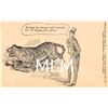 Image 1 : Uncle Sam Prohibition Tiger Legalized Liquor Traffice Black & White Postcard