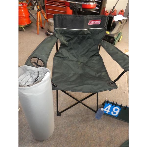 Coleman XL camp chair, mattress