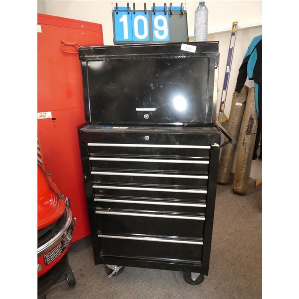 Metal 13 drawer tool chest & framing square