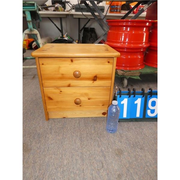 Wooden Night Stand with 2 drawers