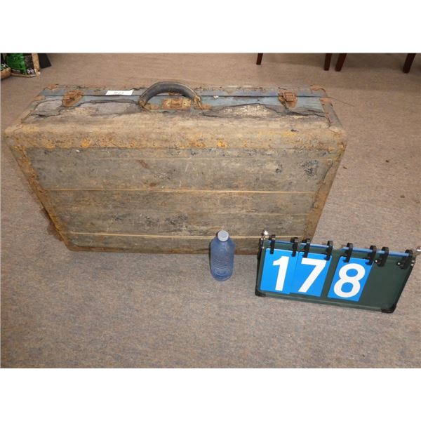 Antique wooden suitcase