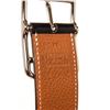 Image 6 : Hermes Black Brown Leather Cape Cod Reva Belt