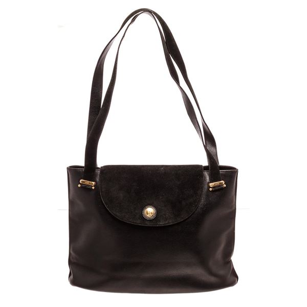 Fendi Black Leather Tote Bag