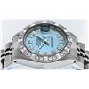 Image 9 : Rolex Ladies 26 Stainless Steel Blue Pyramid Diamond Datejust Wristwatch
