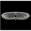 Image 2 : 14KT White Gold 11.20 ctw Green Sapphire and Diamond Bracelet