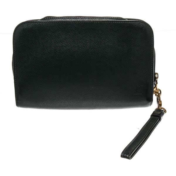 Louis Vuitton Green Taiga Leather Baikal Clutch Bag
