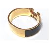 Image 3 : Hermes Black Metal Clic Clac Wide Bangle Bracelet GHW