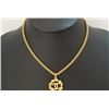 Image 2 : Chanel Gold-tone Metal CC Rope Charm Pendant Necklace