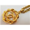 Image 3 : Chanel Gold-tone Metal CC Rope Charm Pendant Necklace