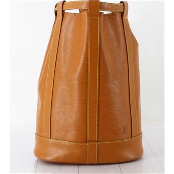 Louis Vuitton Brown Epi Leather Randonnee GM Bucket Backpack